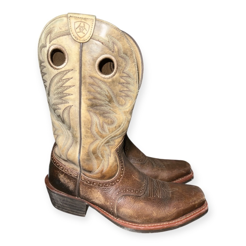 Ariat men’s Brown and Tan Western Cowboy Boots 13D - Picture 1 of 13